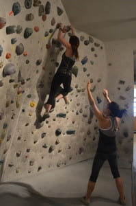 Esporlas helping me learn to boulder. Photo by Paolo Mendoza.