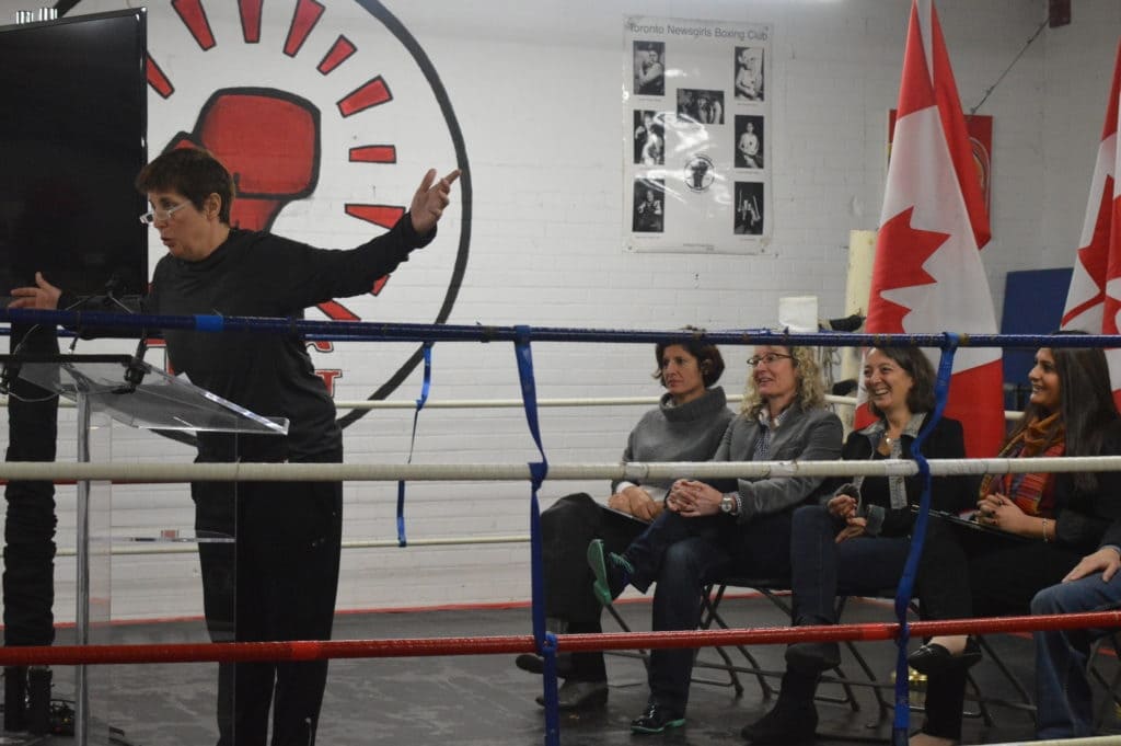 Owner and Coach Savoy Howes speaking on November 25 at $420,000 funding annoucement. Photo by Kaeleigh Phillips. 