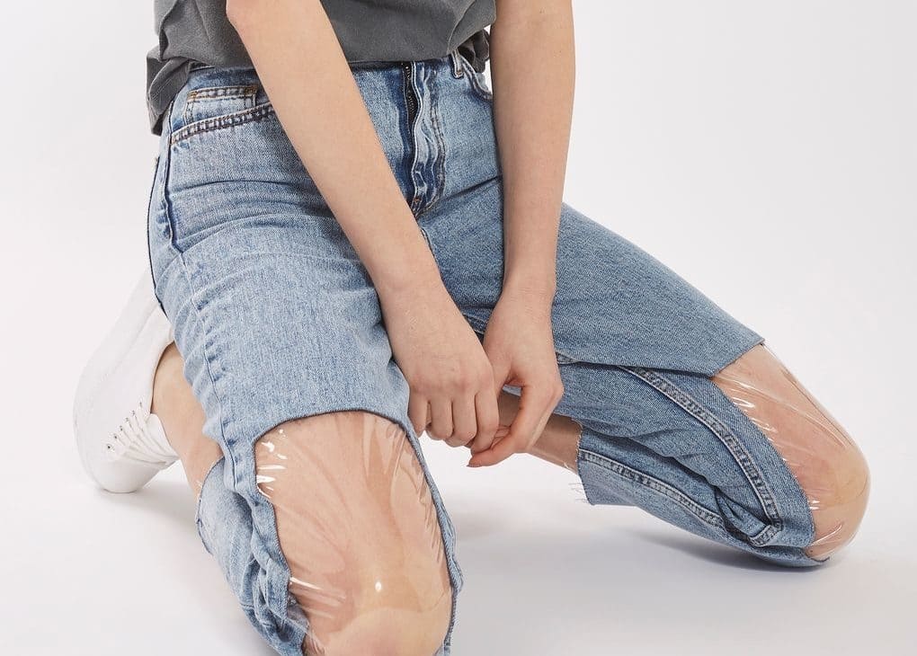 Would you wear these clear panel mom jeans?