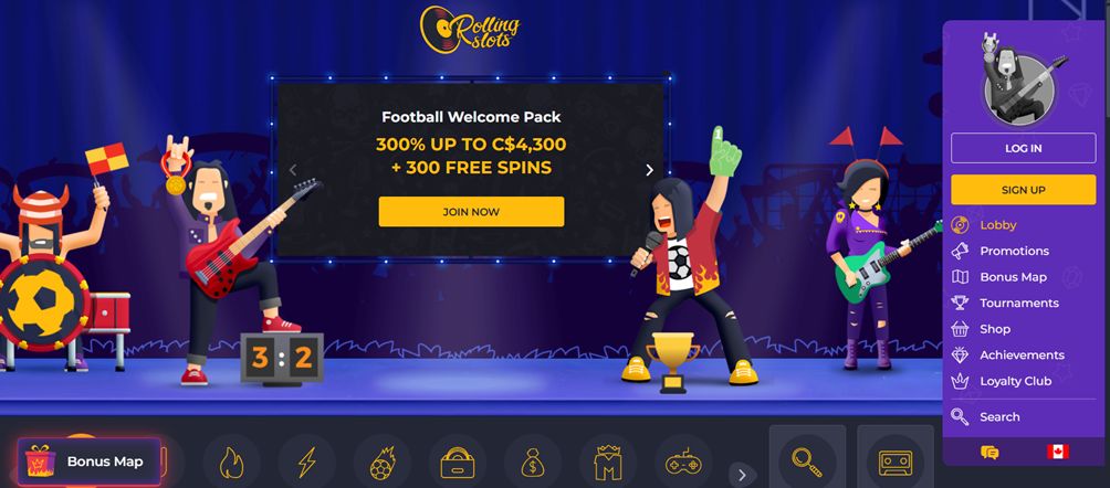 Casino welcome bonus