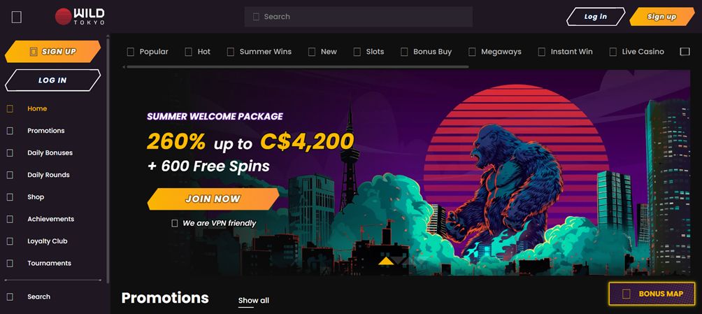 Casino welcome package