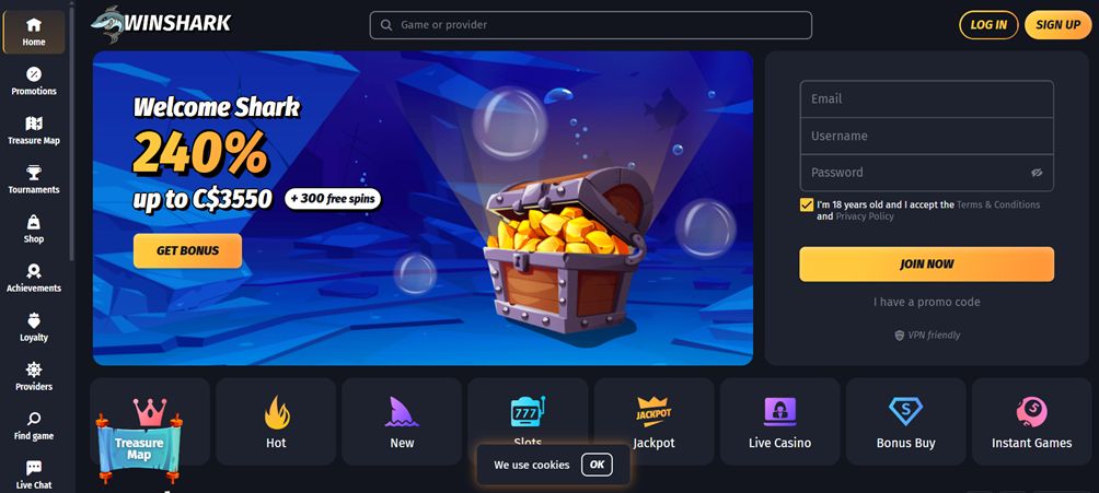 Casino welcome bonus